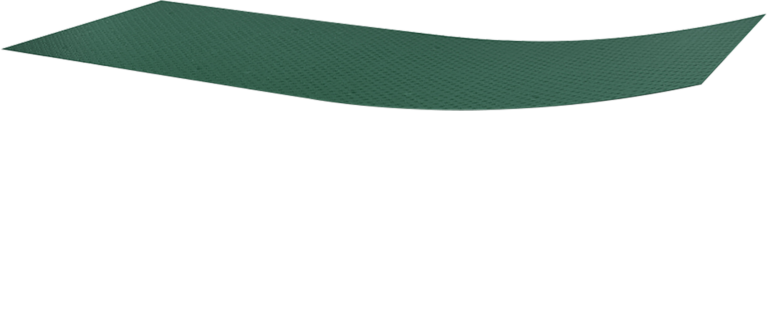 Schéma 3D d'un liner vert pour un adhésif