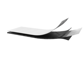 Schéma 3D d'un adhésif noir à quatre couches