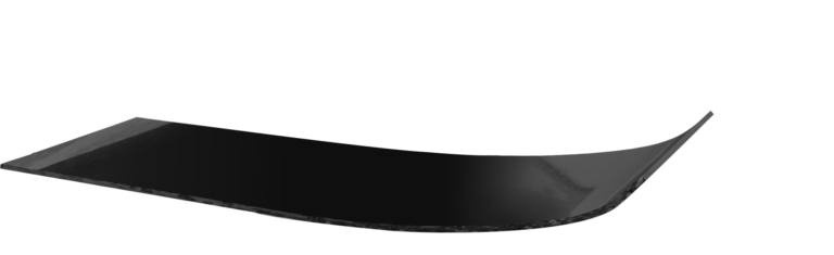 Schéma 3D d'un liner PVC noir d'un adhésif