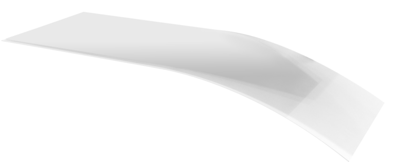 Schéma 3D d'un support papier siliconé pour un adhésif