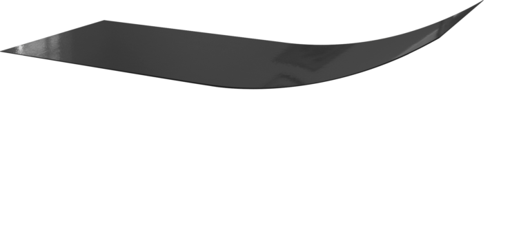 Schéma 3D d'un liner noir pour un adhésif