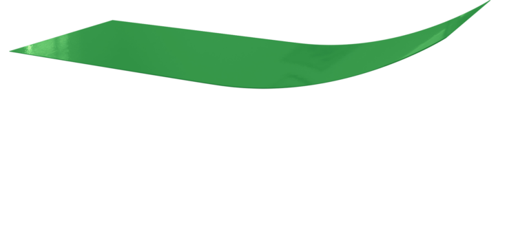 Schéma 3D d'un liner vert pour un adhésif