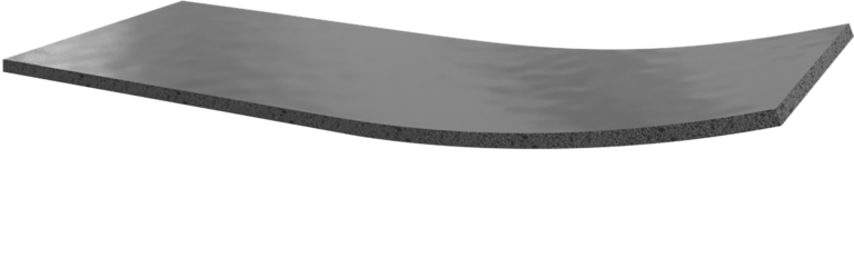 Schéma 3D d'un liner en mousse pour un adhésif