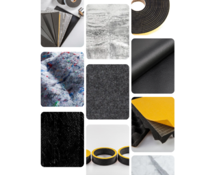Collage d'images montrant différentes applications adhésives sur différents matériaux utilisés dans les voitures
